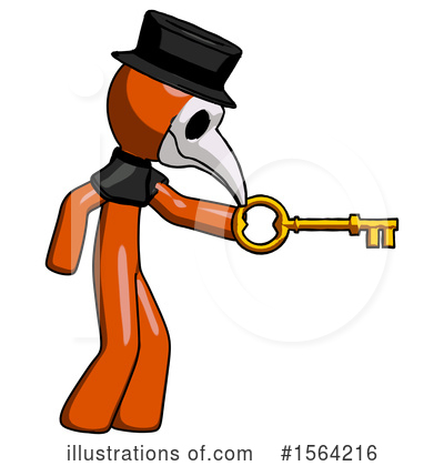 Royalty-Free (RF) Orange Man Clipart Illustration by Leo Blanchette - Stock Sample #1564216