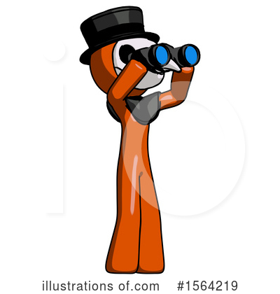 Royalty-Free (RF) Orange Man Clipart Illustration by Leo Blanchette - Stock Sample #1564219