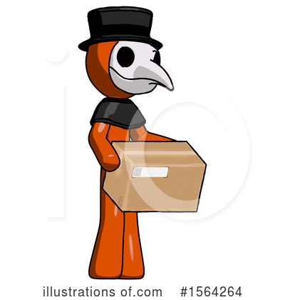 Royalty-Free (RF) Orange Man Clipart Illustration by Leo Blanchette - Stock Sample #1564264