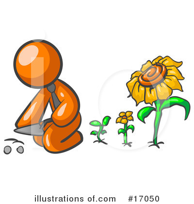 Sunflowers Clipart #17050 by Leo Blanchette