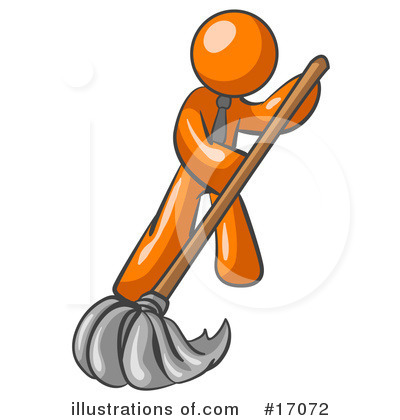 Mopping Clipart #17072 by Leo Blanchette