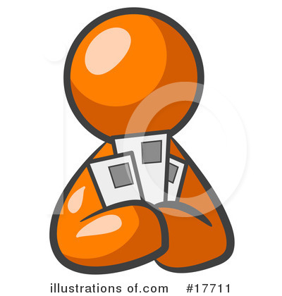 Royalty-Free (RF) Orange Man Clipart Illustration by Leo Blanchette - Stock Sample #17711