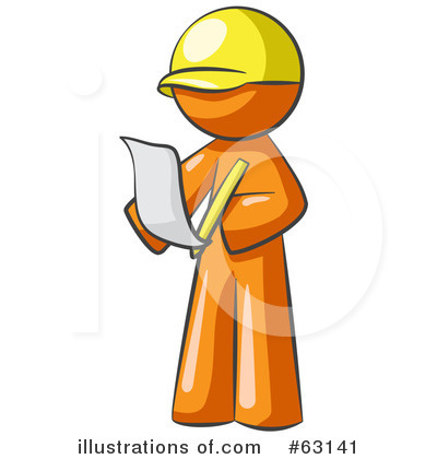 Royalty-Free (RF) Orange Man Clipart Illustration by Leo Blanchette - Stock Sample #63141