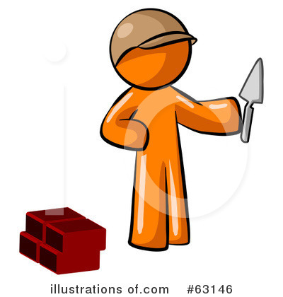 Royalty-Free (RF) Orange Man Clipart Illustration by Leo Blanchette - Stock Sample #63146