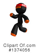 Orange Man Ninja Clipart #1374056 by Leo Blanchette