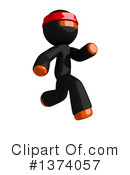Orange Man Ninja Clipart #1374057 by Leo Blanchette