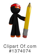 Orange Man Ninja Clipart #1374074 by Leo Blanchette