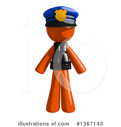 Orange Police Officer Clipart #1367143 by Leo Blanchette