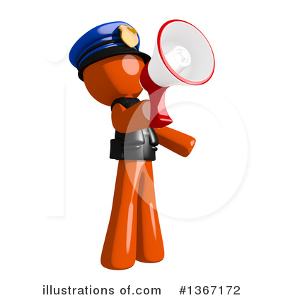Orange Police Officer Clipart #1367172 by Leo Blanchette