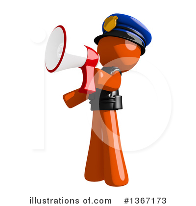 Orange Police Officer Clipart #1367173 by Leo Blanchette