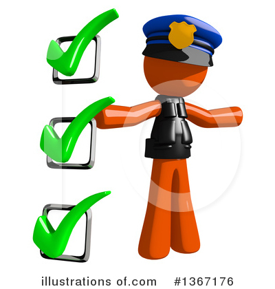 Orange Police Officer Clipart #1367176 by Leo Blanchette
