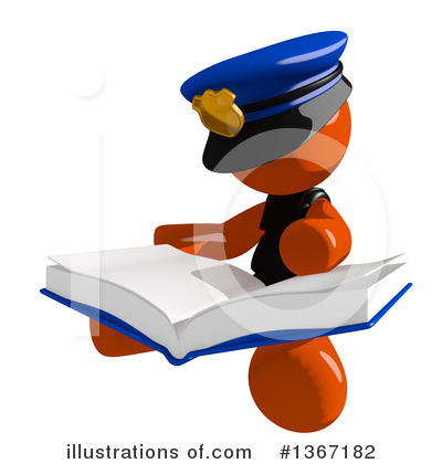 Orange Police Officer Clipart #1367182 by Leo Blanchette