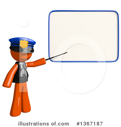 Royalty-Free (RF) Orange Police Officer Clipart Illustration by Leo Blanchette - Stock Sample #1367187
