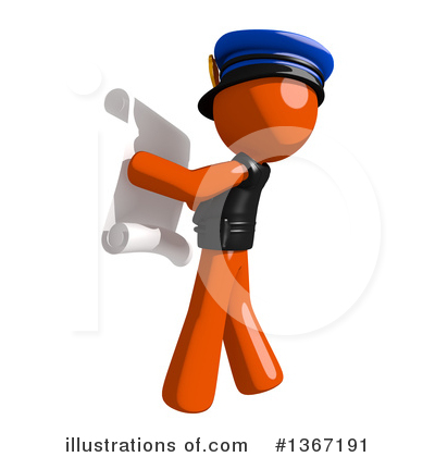 Royalty-Free (RF) Orange Police Officer Clipart Illustration by Leo Blanchette - Stock Sample #1367191