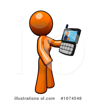 Royalty-Free (RF) Orange Woman Clipart Illustration by Leo Blanchette - Stock Sample #1074548