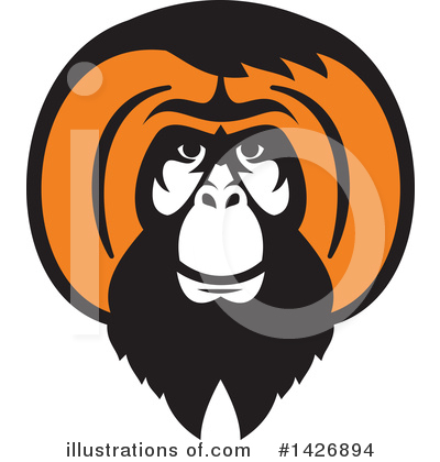 Orangutan Clipart #1426894 by patrimonio