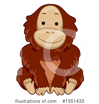Royalty-Free (RF) Orangutan Clipart Illustration by BNP Design Studio - Stock Sample #1551433