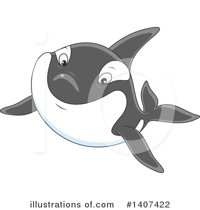 Royalty-Free (RF) Orca Clipart Illustration by Alex Bannykh - Stock Sample #1407422
