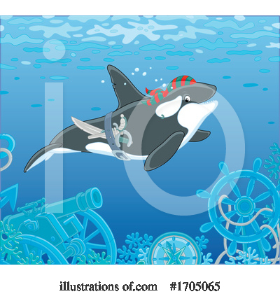 Royalty-Free (RF) Orca Clipart Illustration by Alex Bannykh - Stock Sample #1705065