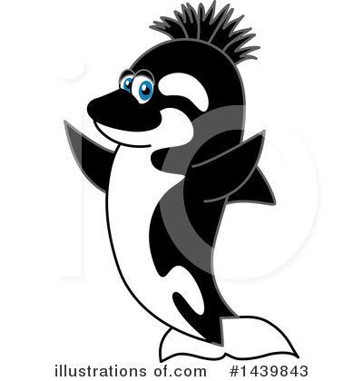 Royalty-Free (RF) Orca Mascot Clipart Illustration by Mascot Junction - Stock Sample #1439843