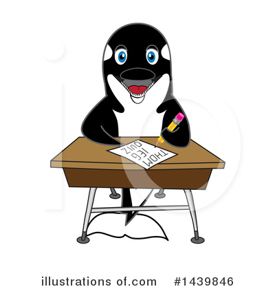 Royalty-Free (RF) Orca Mascot Clipart Illustration by Mascot Junction - Stock Sample #1439846