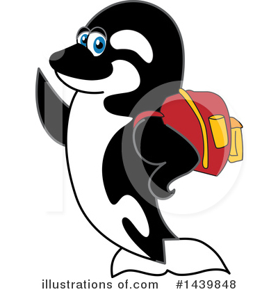 Orca Mascot Clipart #1439848 by Mascot Junction