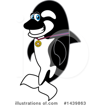 Orca Mascot Clipart #1439863 by Mascot Junction