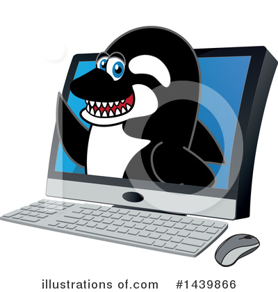 Orca Mascot Clipart #1439866 by Mascot Junction