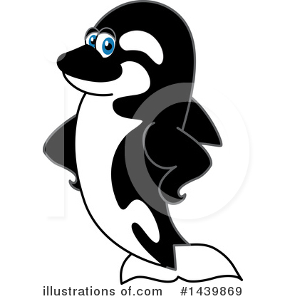 Royalty-Free (RF) Orca Mascot Clipart Illustration by Mascot Junction - Stock Sample #1439869