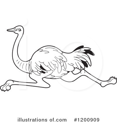 Royalty-Free (RF) Ostrich Clipart Illustration by Lal Perera - Stock Sample #1200909