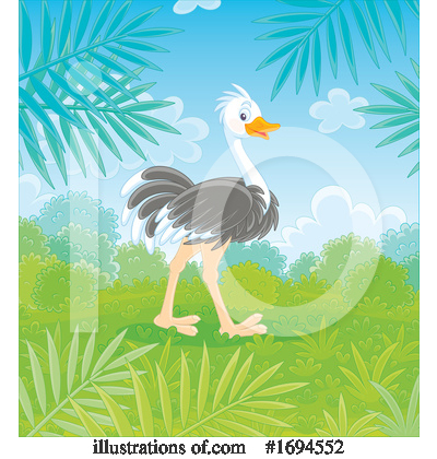 Royalty-Free (RF) Ostrich Clipart Illustration by Alex Bannykh - Stock Sample #1694552