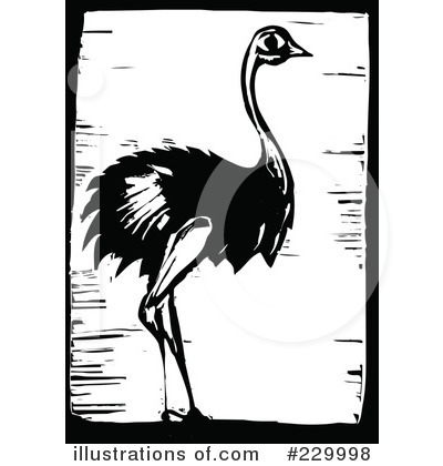 Royalty-Free (RF) Ostrich Clipart Illustration by xunantunich - Stock Sample #229998