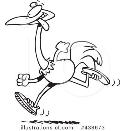 Royalty-Free (RF) Ostrich Clipart Illustration by toonaday - Stock Sample #438673