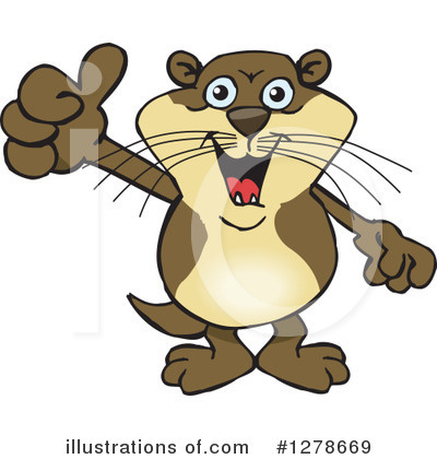Royalty-Free (RF) Otter Clipart Illustration by Dennis Holmes Designs - Stock Sample #1278669