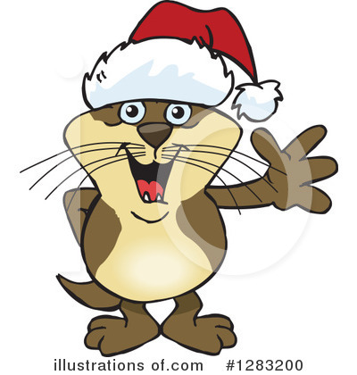 Royalty-Free (RF) Otter Clipart Illustration by Dennis Holmes Designs - Stock Sample #1283200