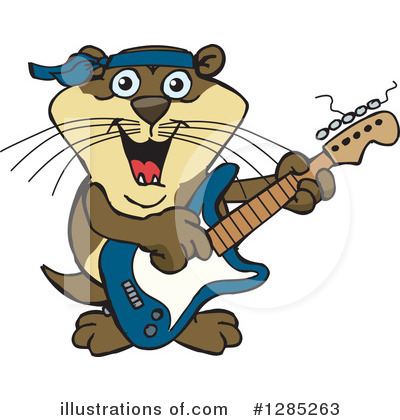 Royalty-Free (RF) Otter Clipart Illustration by Dennis Holmes Designs - Stock Sample #1285263