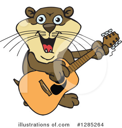 Royalty-Free (RF) Otter Clipart Illustration by Dennis Holmes Designs - Stock Sample #1285264