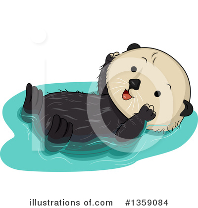 Royalty-Free (RF) Otter Clipart Illustration by BNP Design Studio - Stock Sample #1359084