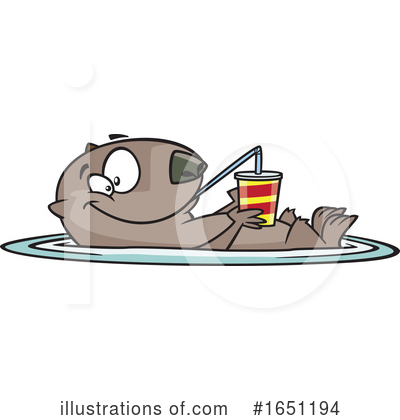 Royalty-Free (RF) Otter Clipart Illustration by toonaday - Stock Sample #1651194