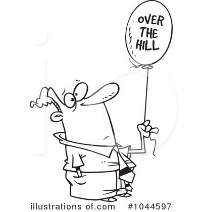 Over The Hill Clipart #1044597 by toonaday