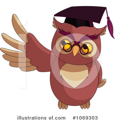 Royalty-Free (RF) Owl Clipart Illustration by Pushkin - Stock Sample #1069303