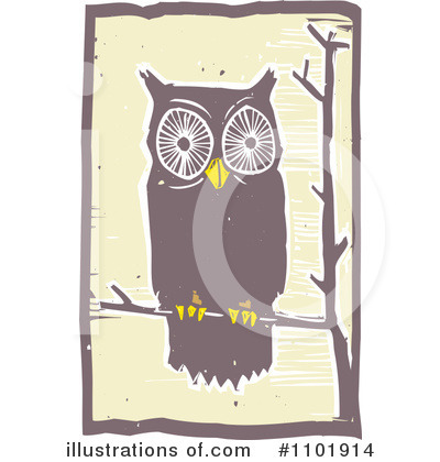 Royalty-Free (RF) Owl Clipart Illustration by xunantunich - Stock Sample #1101914
