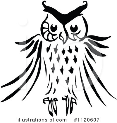 Royalty-Free (RF) Owl Clipart Illustration by Prawny Vintage - Stock Sample #1120607
