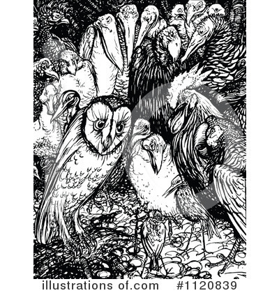 Royalty-Free (RF) Owl Clipart Illustration by Prawny Vintage - Stock Sample #1120839