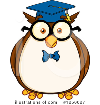 Royalty-Free (RF) Owl Clipart Illustration by Hit Toon - Stock Sample #1256027