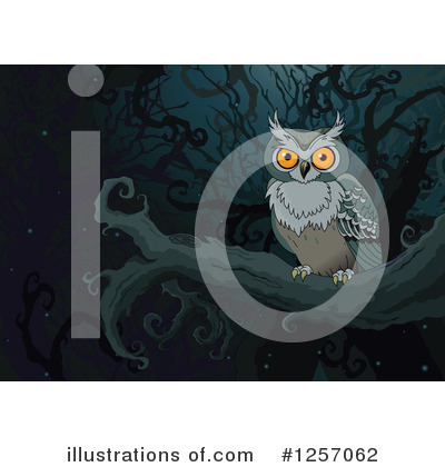 Royalty-Free (RF) Owl Clipart Illustration by Pushkin - Stock Sample #1257062