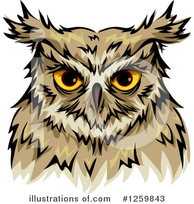 Royalty-Free (RF) Owl Clipart Illustration by BNP Design Studio - Stock Sample #1259843
