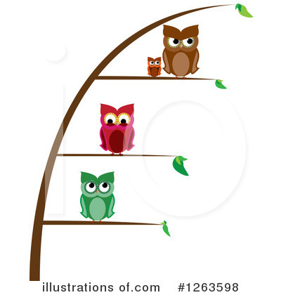 Royalty-Free (RF) Owl Clipart Illustration by pauloribau - Stock Sample #1263598