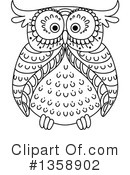 Owl Clipart #1358902 by Vector Tradition SM