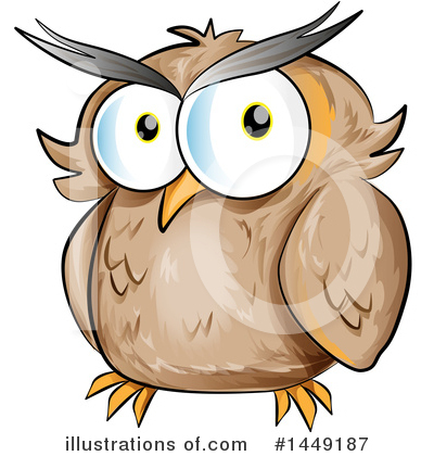 Royalty-Free (RF) Owl Clipart Illustration by Domenico Condello - Stock Sample #1449187